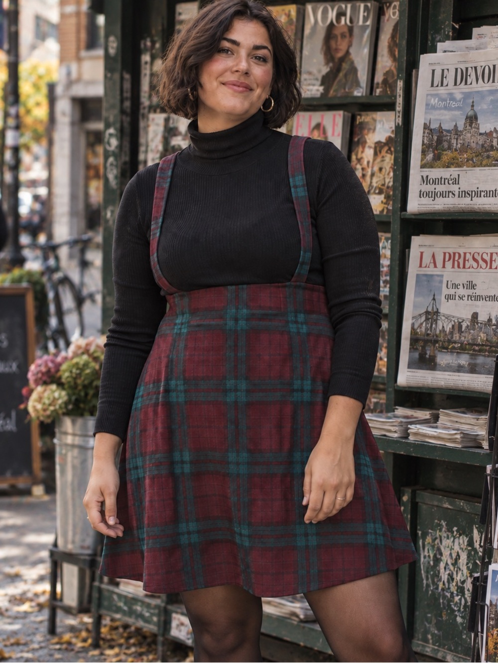 ModCloth Plaid Suspender Pinafore Dress | Size 1X